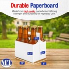 Mt Products White Cardboard 6 Pack Drink Carrier bottle Holder - Pack Of 160