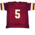 Unsigned  Custom Stitched Sewn  5 Burgundy Jersey - M To 2xl