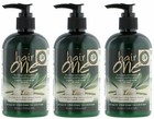 Hair One Hair Cleanser   Conditioner W argan Oil  Pak Of 3  For Curly Hair 12 Oz