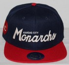Rings Crowns Kansas City Monarchs Negro Leagues Snapback Blue   Red Hat Cap  t7