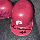 Philadelphia Phillies Autographed Ice Cream Helmets  3  Signed Au 8oz Cup