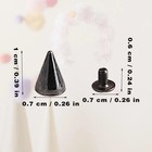100 Pairs Of 7x10mm Metal Cone Spikes For Clothing And Leather  black Nickel 