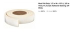 Wool Felt Strip 1 2   wx10ft L 3 8in Thick F5 Adhesive Backing Off White 5pk B292