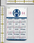 Santa Fe Railroad Railway 1964 Wallet Pocket Calendar