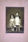 Original Antique Indian Photograph Of Two Children In Studio Portrait Rex Studio