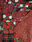 Handmade Patchwork Christmas holiday Lap  throw Quilt 35 5 X 48 Inches