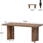 Dining Table  Vintage Brown  Durable For Kitchen Living Room  Dinning Room