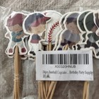 24pcs Graphic  Baseball Cupcake Toppers Picks  Baseball Cupcake Toppers t6