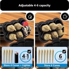 4 Pack Cigarette Case King Size Cone Holder Lighter Slot Waterproof Storage Box