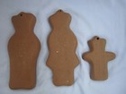 Vintage 3 Hartstone Pottery Cookie Molds Press Papa Bear Mama Bear Baby Bear