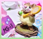 Wee Forest Folk Ms-13 Tennis Anyone  Yellow Mouse Racket Ball 1984 Vintage Wff