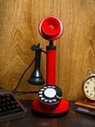 Vintage Brass Candlestick Telephone Decorative Antique Rotary Dial Working Phone