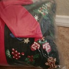 New Pottery Barn Rifle Paper Nutcracker Velvet Embroidered Present Lumbar Pillow