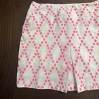 Lilly Pulitzer Monica Skort Skirt Luxletic Sport Lined White pink  Women s  Sz 8