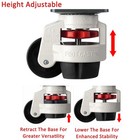 Castors Wheels Heavy Duty Swivel Workbench Levelling Castor Wheel Max 3000kg Set