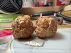 Carved Golden Toad Walnut Pair 37mm  Wenwan Lucky Hand Twist