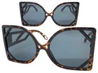 Oversized Classic Funky Vintage Retro Sunglasses Large Big Square Tortoise Frame