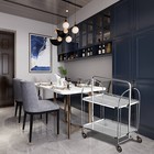 Bar Rolling Dining Car Trolley Cart Serving Cart Folding Home Cart Storage Glass