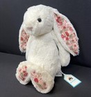 Nwt Jellycat Bunny  cherry  Plush Toy Stuffed Animal Medium Blossom 12 2in