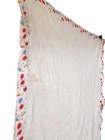 Baby Blanket Waffle Weave Balloon Satin Trim 31x46 Vintage  read 