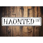 Haunted Lane Sign  Haunted Halloween Sign  Decorative Holiday Aluminum Sign