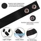 4x set Belt Keepers With Double Snaps For Wide Belt Heavy Duty Nylon Belts Black