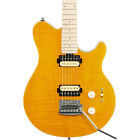 Sterling Axis  Flame Maple Top  Electric Guitar Trans Gold