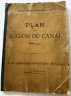 Panama Canal W Geological Profile 1886 Linen Backed Wall Map French Engineer Co 