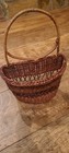 Vintage Wicker Wall Hanging Basket With Pocket Hearth Cottagecore Farmhouse 10 