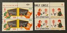 Travelstamps  1958-1959 - Us Christmas Seals 2 Mnh Og Blocks Of 4