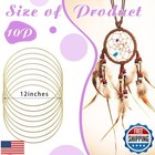 Gold Macrame Dream Catcher Rings  Bettoor Metal Hoops Diy Floral Macrame Hoop