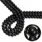 Black Onyx Matte Round Beads 4mm 6mm 8mm 10mm 12mm Approx 15 5  Strand