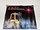 Vintage Tcm Forklift Advertising Poster Lift Truck Toyota Industrial 24  X 30 