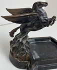 Vintage 1930s Mobil Oil Pegasus Bronze Metal Dealer Executive Ashtray Rare