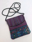 Unisex Handmade Guatemalan Crossstitch Crystal Pouch Mini Crossbody Festival Bag