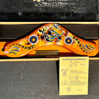 New Open Box  Genuine Australian Boomerang   Stand Carved Hand Painted 8 