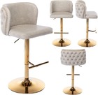 Set Of 2 Bar Stool Leather Counter Height Adjustable Swivel Pub Bar Chairs In Us