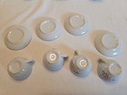 Vintage Miniature Child s Porcelain Tea Set 13 Pieces Pink Flowers