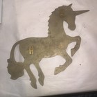 Vintage Solid Brass Unicorn Wall Hanging Decor