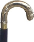 Antique Vintage Brass Rosewood Handle Black Wooden Walking Stick Nautical Canes