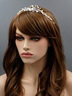 Pearl Crystal Rhinestone Tiaras Headband Silver Bridal Wedding Women Girls 5417