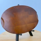 Vintage Mid-century Modern Teak Oval Serving Tray   Trivet Made In Sweden