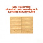 Modern Natural 8 Drawer Dresser Ample Storage Wide Chest Of Drawers Sturdy Safe