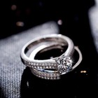 S925 Sterling Silver Wedding Ring Set Round Cz Engagement Bridal Rings_new
