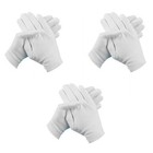 3 Pairs 1dz White Inspection Cotton Lisle Gloves Coin Jewelry Lightweight