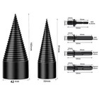6 Wood Splitter Screw Splitting Cone Driver High Speed Twist Firewood Drill Bit