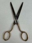 Vintage German Sewing Scissors 6  Gold Plated Handles Tailor Shears Solingen