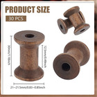 30 Pcs Wooden Empty Thread Spools Craft Bobbins For Ribbon Wire Cord Storage