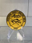 Vintage Florence Ma Massachusetts Anglers Fishing License Badge Pinback Button