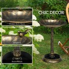 28  Antique Bird Bath With Pedestal Flower Planter Base Birdbath   Bird Feeder